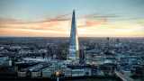 Picture of the Shard building in London at sunset